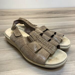 HOTTER Comfort Concept Candice Brown Leather Sandals Size 7 EU 38 Ortho
